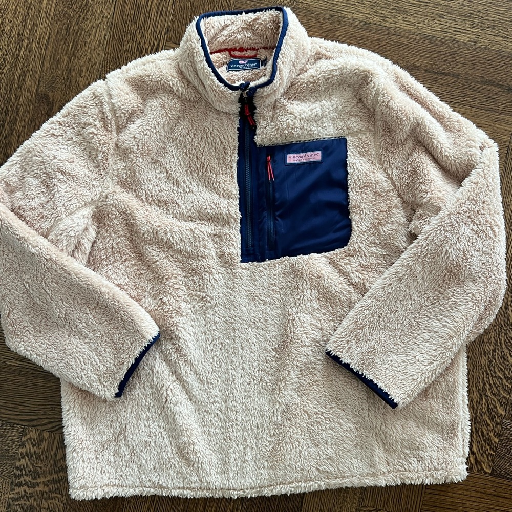 Vineyard Vines  half zip pullover fuzzy cozy XXL